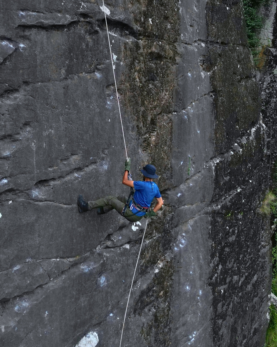 Mountaineers reaching a snowy summit
